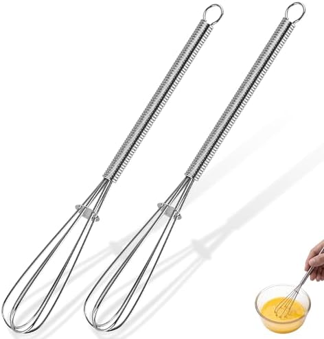 U-Taste Small Mini Whisks for Cooking, 18/8 Stainless Steel 7" Wisking Tool