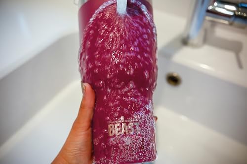 Beast 30 oz Tumbler Stainless Steel Vacuum Insulated Coffee Ice Cup Double Wall Travel Flask (Cranberry Red)