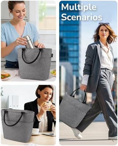 Aosbos Lunch Tote Bag,Insulated Lunch Bag For Women,Work,Office
