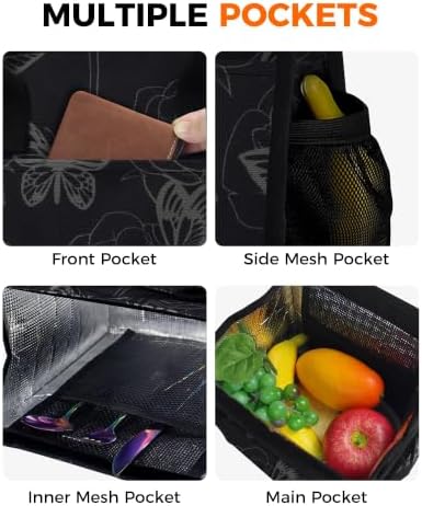 Fmeida 9L Insulated Lunch Bag Women, Reusable Cooler Tote Thermal Snack Bag