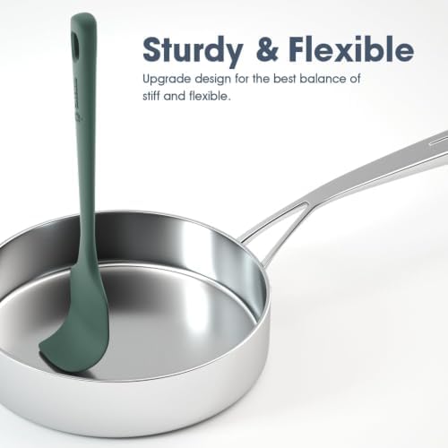 ChefAide 5 Pieces Silicone Spatulas Set, Heat Resistant Rubber Spatula