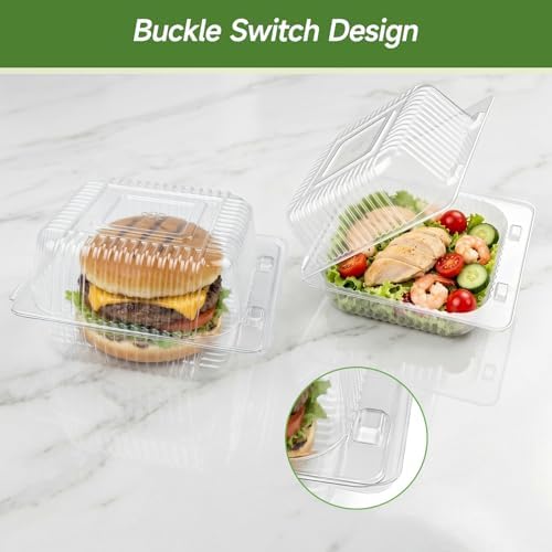 Dealusy 100 Pack Extra Heavy Duty Clear Slice Cake Carriers
