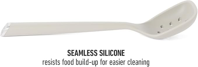 Calphalon Edge Silicone Flexible Slotted Spoon/Skimmer - Taupe