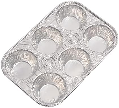 Waytiffer Muffin Pan 6-Cup Cupcake Aluminum Pans Favorite Muffin Tin Size for Baking Cupcakes - Standard Size (6-cup-20Pack)