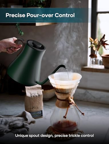 INTASTING Gooseneck Electric Kettle with ±1℉ Temperature Control, 0.9L