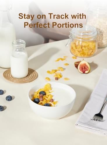 17 OZ White Ceramic Soup Bowls of 6, Cereal Bowls for Kitchen