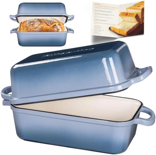 Cast Iron Loaf Pan with Lid, 9x5 Loaf Pans for Homemade Bread