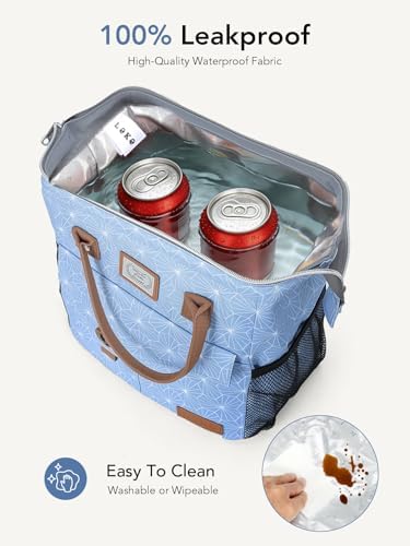 Lekesky Insulated Lunch Bag Portable Lunch Bag for Women Work-11L, Blue
