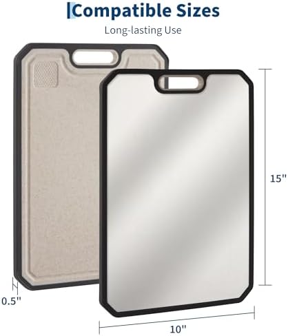 Stainless Steel Cutting Board for Kitchen Metal Chopping Board 15.2"x 10.5"