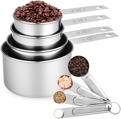 Measuring Cups and Spoons Set, 8 Piece