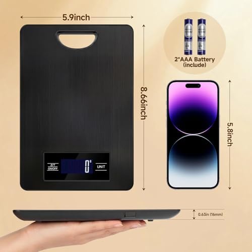 Food Scale, Digital Kitchen Scale with Hanging Loop, 11lb Baking Scale