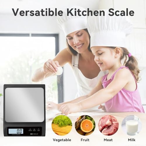 CYBERGIANT 13lb/0.1g Precision Digital Food Scale - Meal Prep Kitchen Baking & Espresso Coffee - Gram Scale with Stainless Steel Platform & LCD Display (Black)