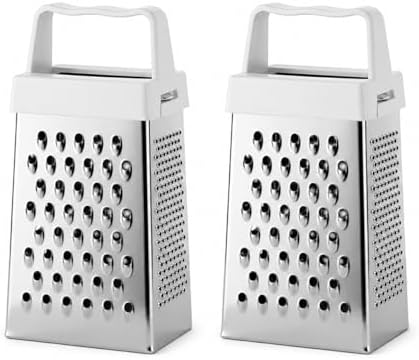 HIC Kitchen Mini Garlic Grater Slicer, Stainless Steel, Set of 2