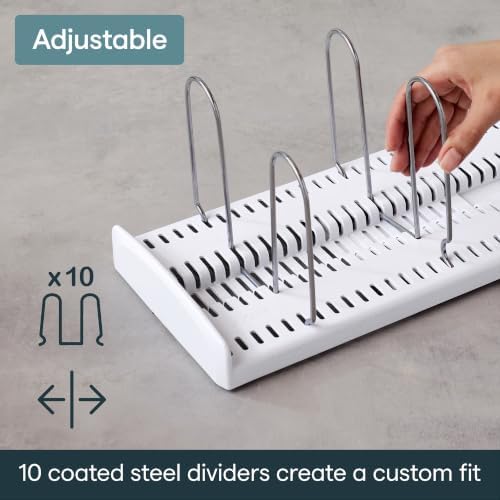 YouCopia StoreMore Expandable Pan + Lid Rack, Pot Lid Organizer, Adjustable