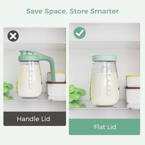 Momcozy Glass Breast Milk Pitcher Lid, Dishwasher Safe Food Grade Caps 1pc