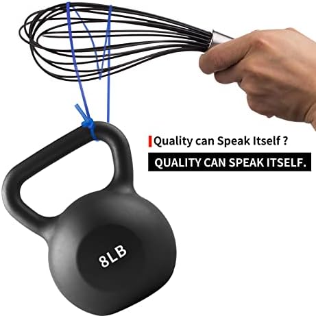 TEEVEA Silicone Whisk Set, Stainless Steel Handle, Heat Resistant Nonstick