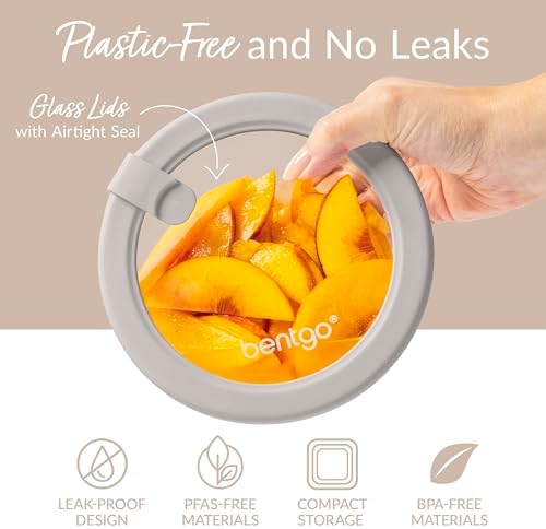 Bentgo Signature Glass Food Storage Containers with Lids, 10 Piece Set