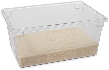 Rubbermaid Commercial Products Polycarbonate Food Storage Box/Tote, 16.5 Gallon, Clear, for Restaurant/Kitchen/Cafeteria