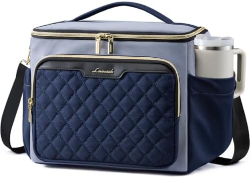 LOVEVOOK Lunch Box for Women, Wide Opening Cute Insulated Lunch Box Bag