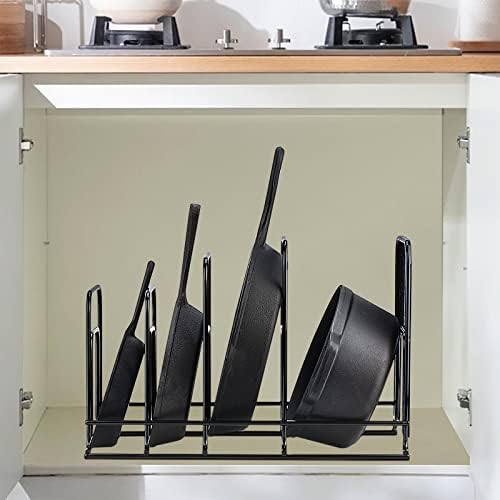 Toplife Heavy Duty Pan Organizer,Storgae Rack for Cast Iron Skillets 2 Pack