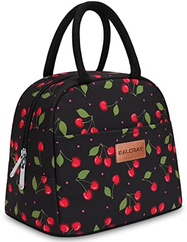 BALORAY Lunch Bag for Women Men Adult Lunch Box (Cherry), M