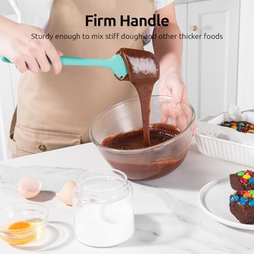 U-Taste Silicone Spatula Set 600°F High Heat Resistant, 4-Pcs, Colorful
