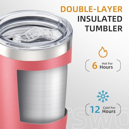 20oz Tumbler Bulk with Lid Stainless Steel Tumblers, 12 Pack