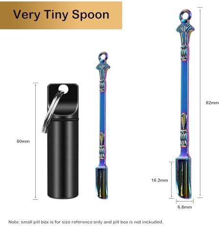6-Pack Mini Spoons Metal Tiny Shovels 3 Inch Small Medicine Spoon