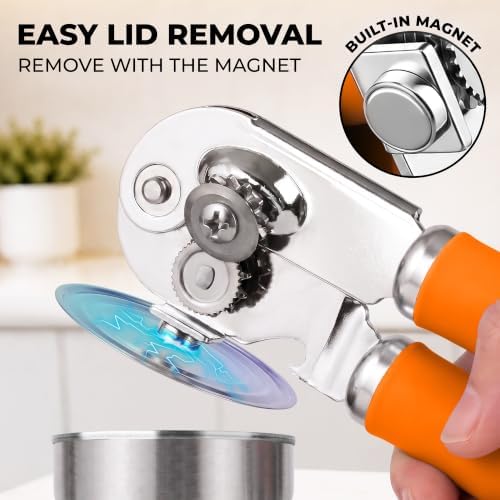 Zulay Kitchen Stainless Steel Swing Open Manual Can Opener Comfortable Grip