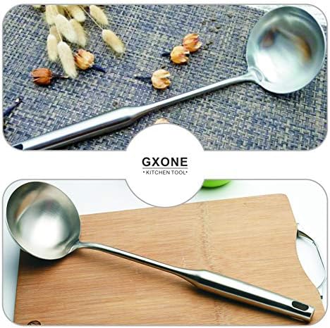 Soup Ladle,304 Stainless Steel Cooking Ladle with Long Handle,3.9 Inch