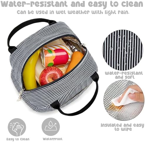 Bluboon Lunch Bag for Women Men Cute Corduroy Lunch Tote Bags Reusable Insulated Lunch Box Large Capacity Reusable Insulated Cooler for Work Picnic or Travel