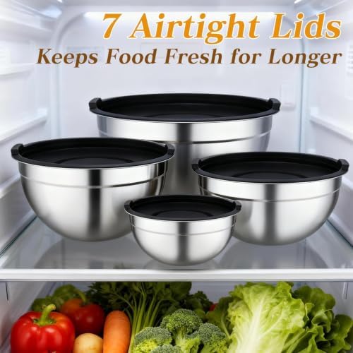 Unokit Mixing Bowls with Lids Set - 16 Pcs