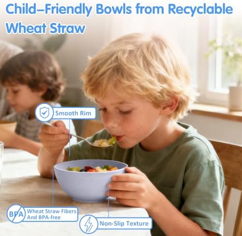 Quatish 30 PCS Cereal Bowls, Plastic Bowls, Small Snack Soup Kitchen Bowl