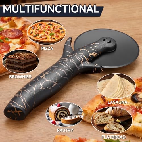 Pizza Cutter Wheel - Removable Blade, Easy to Clean, Non-Slip Grip