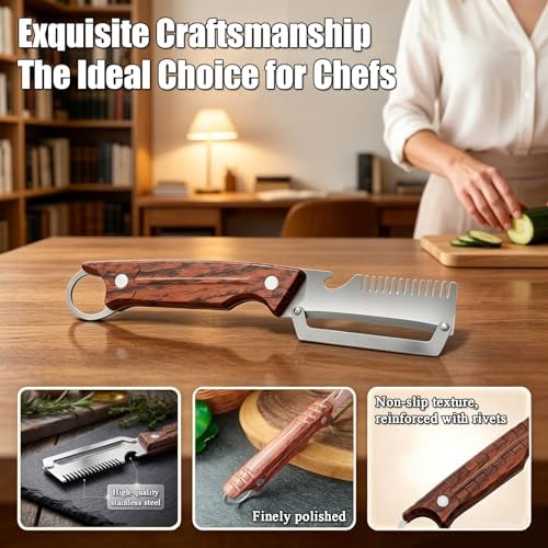 Vegetable Peeler - Multifunctional Vegetable Peeler With Wooden Handle