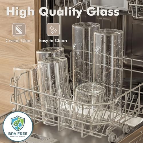 3-Pack 1.6Qt Square Glass Storage Jars with Bamboo Lids