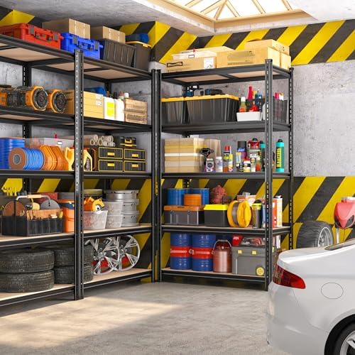 REIBII 2400LBS Garage Shelving,36" Wx16" Dx72" H Shelves for Basement