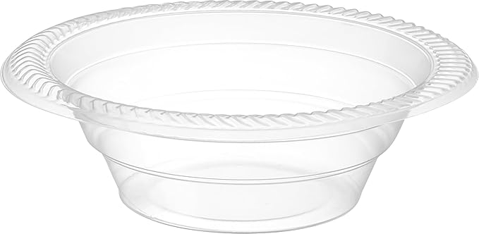 PLASTICPRO 40 Pack Clear Plastic Soup Bowls 12 oz Bulk Pack Durable Disposable Plastic Bowls for Parties Events BBQ