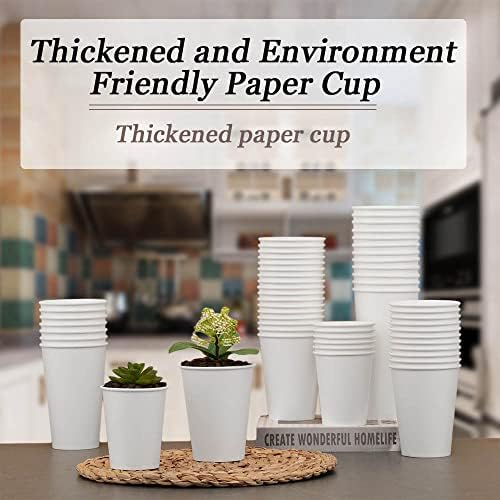Lamosi 1000 Count 12 oz Paper Coffee Cups Bulk, White Beverages Water Cups