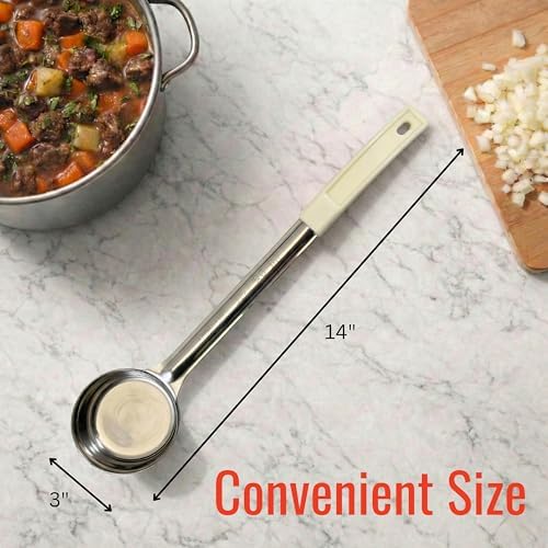 3 oz Solid Stainless Steel Portion Control Ladle Spoodle - [Pack of 2]