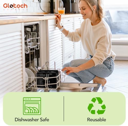 Glotoch 3-Compartment Meal Prep Containers with Lids, 34 oz, 50 Pack
