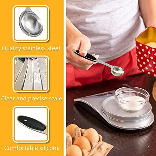 2PCS 1Tsp(5ml, 1/6oz) Measuring Spoon, Stainless Steel Measure Scoop