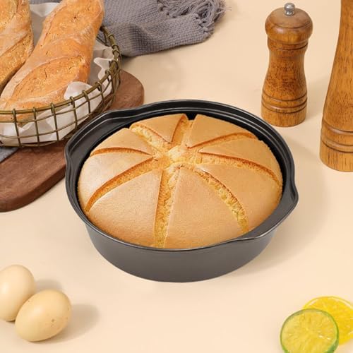 6 Inch Cake Pan - 3PCS Carbon Steel Round Cake Pans with 100 Pieces Parchment Paper, Non-stick & Easy Demolding, Non-toxic & Healthy