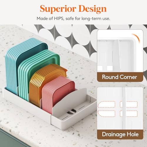 Lifewit Kitchen Cabinet Organizer for Food Contanier Lid with 9 Sections