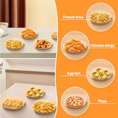 Air Fryer Liners Disposable, 200PCS Non-stick Disposable Airfryer Liners, 9 Inch Unbleached Parchment Paper, Round Air Fryer Paper Liners for 5-8QT Air Fryer, Baking, Roasting Microwave