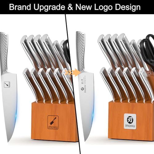 imarku 14-Piece Japanese Gyutou Stainless Steel Kitchen Knife Set