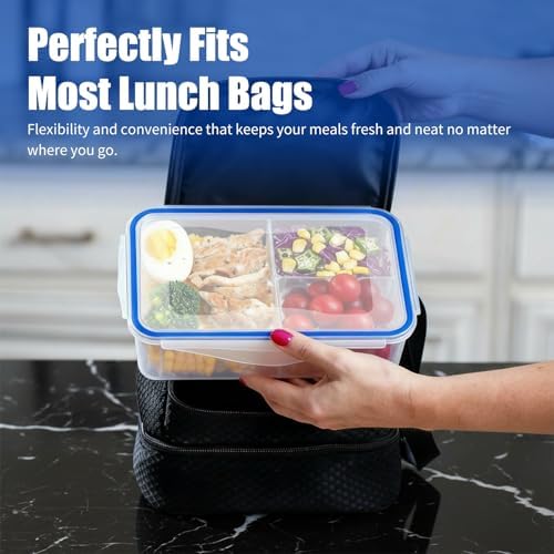 KIGI Food Storage Containers for Meal Prep & Lunch, 4.7 Cup 3 Pack 12-Piece