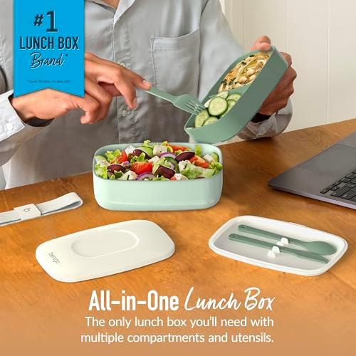 Bentgo Classic Stackable 3-Compartment Adult Bento-Style Lunch Box