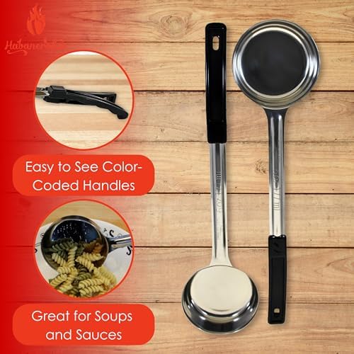 6 oz Solid Stainless Steel Portion Control Ladle Spoodle - [Pack of 2]