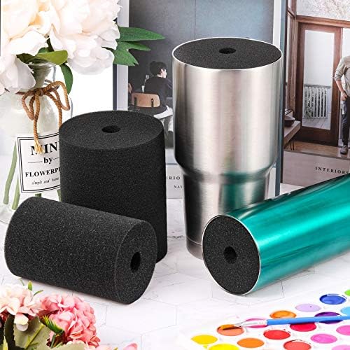 Weewooday 8 Pieces Cup Turner Foam Tumbler Turner Foam Inserts for 3/4 Inch PVC Pipe Tumbler Spinner Sponge Crafting for 10 oz to 40 Accessories
